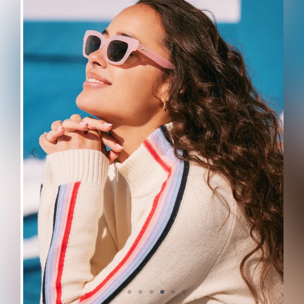 Marine Layer Archive Invierno Quarter Zip Cream Sweater